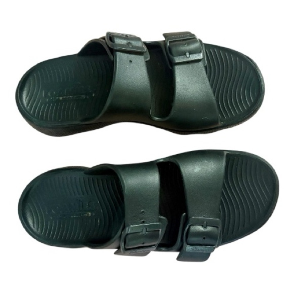 Skechers Black Dual-Buckle Slide Sandals - Picture 6 of 7